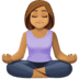 🧘🏽‍♀️ woman in lotus position: medium skin tone display on Facebook